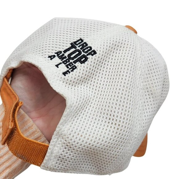 Drop Top Amber Ale Mesh Trucker Hat Adjustable Fit White Orange Dog‎ Embroidery - Picture 2 of 9